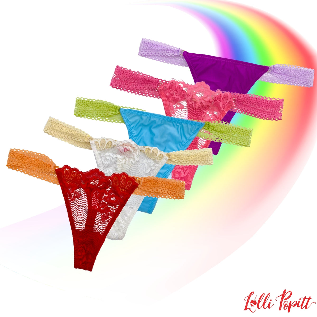 Neon Rainbow Low Rise Panty 6/Pack main image 1